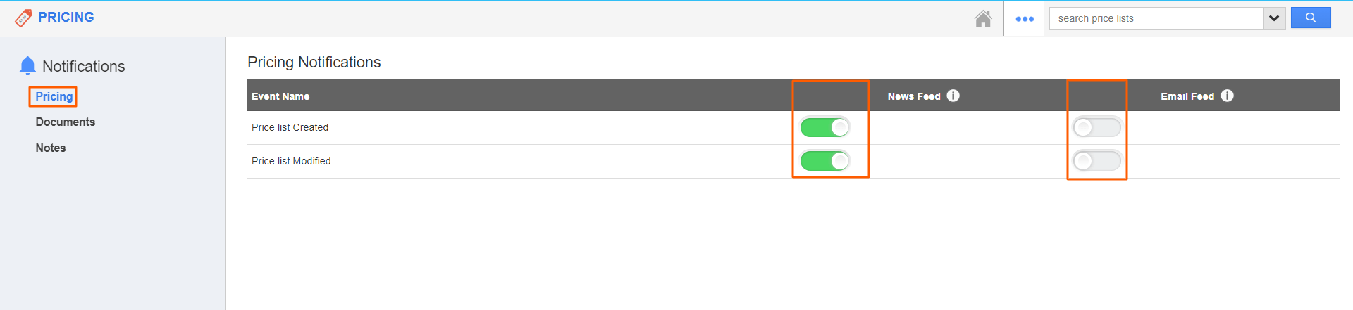 Pricing-Pricing Notification Newsfeed.png Pricing - Pricing Notification Newsfeed